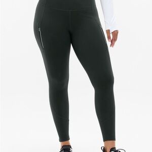 Athleta Dark Green High-Rise Leggings